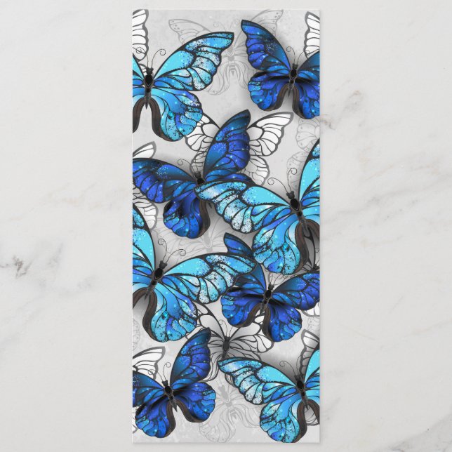 Zusammensetzung von White und Blue Butterflies Hinweiskarte (Vorderseite)