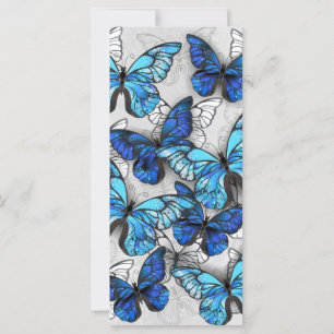Zusammensetzung von White und Blue Butterflies Karte