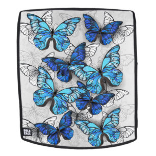 Zusammensetzung von White und Blue Butterflies Rucksack
