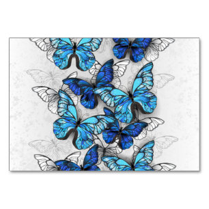 Zusammensetzung von White und Blue Butterflies Tischnummer