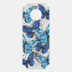 Zusammensetzung von White und Blue Butterflies Türanhänger