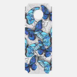 Zusammensetzung von White und Blue Butterflies Türanhänger