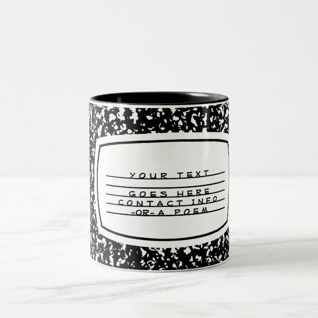 Zusammensetzungsbuch Zweifarbige Tasse (Mittel)