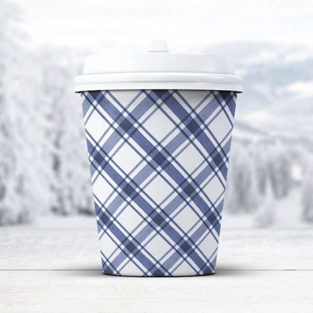 Zusammenstellungen von Blau und Weißbuch Pappbecher (Blue and White Paper Cups
)