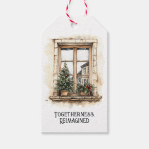 Zusammentreffen Rustikales Weihnachtsfest Geschenkanhänger