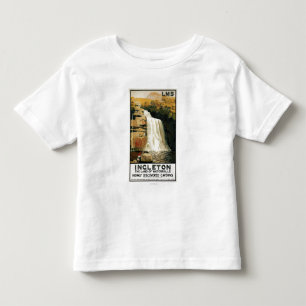 Zuschauer-Aufstieg auf Wasserfall-Eisenbahn-Plakat Kleinkind T-shirt