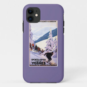 Zuschauer beobachten Skifahrer Poster Case-Mate iPhone Hülle