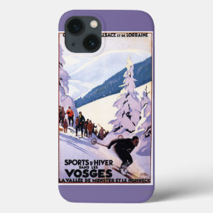 Zuschauer beobachten Skifahrer Poster Case-Mate iPhone Hülle