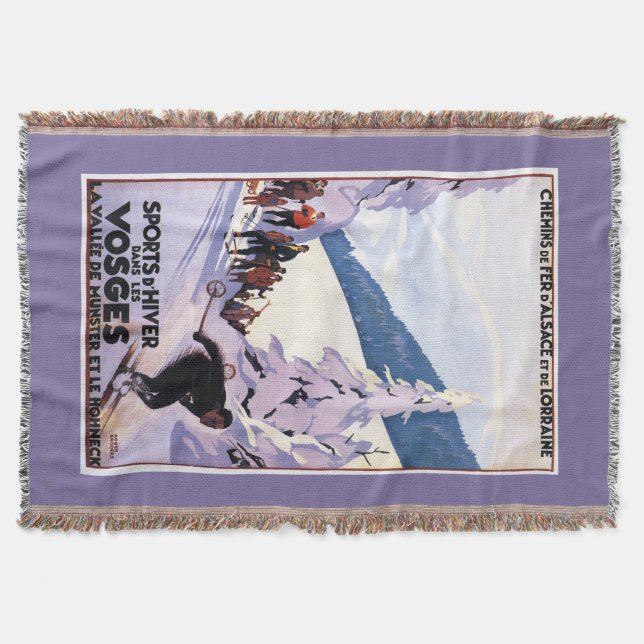 Zuschauer, die Skifahrer-Plakat aufpassen Decke (Vorderseite)