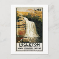 Zuschauer klettern auf dem Poster der Wasserfall-E