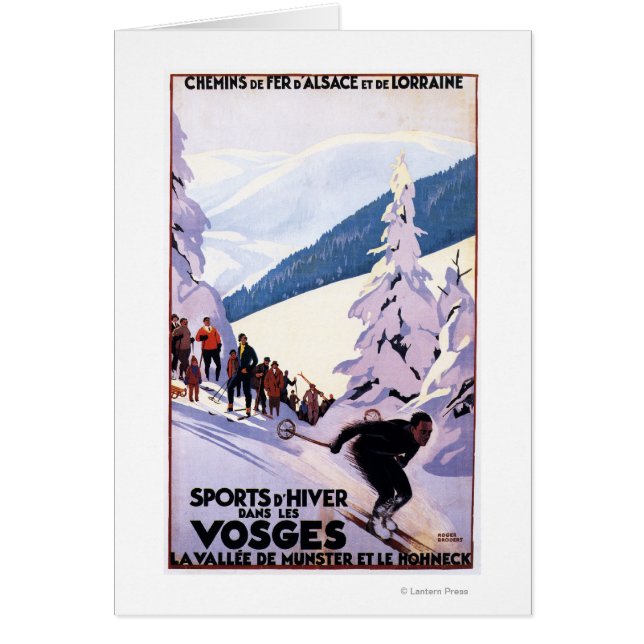 Zuschauer schauen Skier Poster (Vorne)