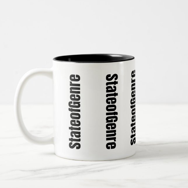 Zustand der Schwarz-Weiß-Tasse Zweifarbige Tasse (Links)