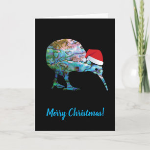 ZUSTOMIZABLE XMAS KIWI SANTA KARTE