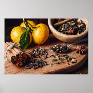 Zutaten für Masala chai Poster