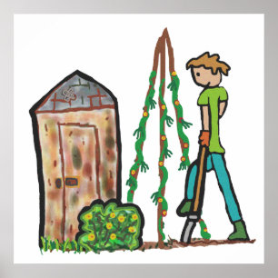 Zuteilung Gartenarbeit Poster