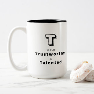 Zuverlässig und Talentiert T - Personalisierter Lu Zweifarbige Tasse