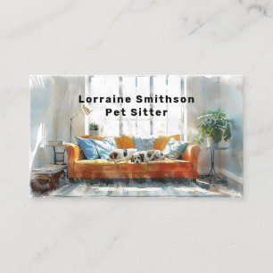 Zuverlässige DOG Sitter Betreuung Niedlich und Kaw Visitenkarte