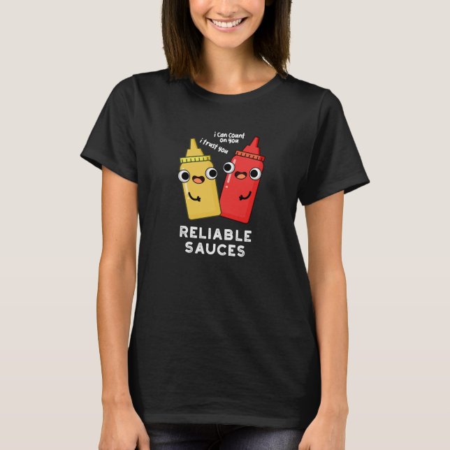 Zuverlässige Sauces Funny Food Puff Dark BG T-Shirt (Vorderseite)