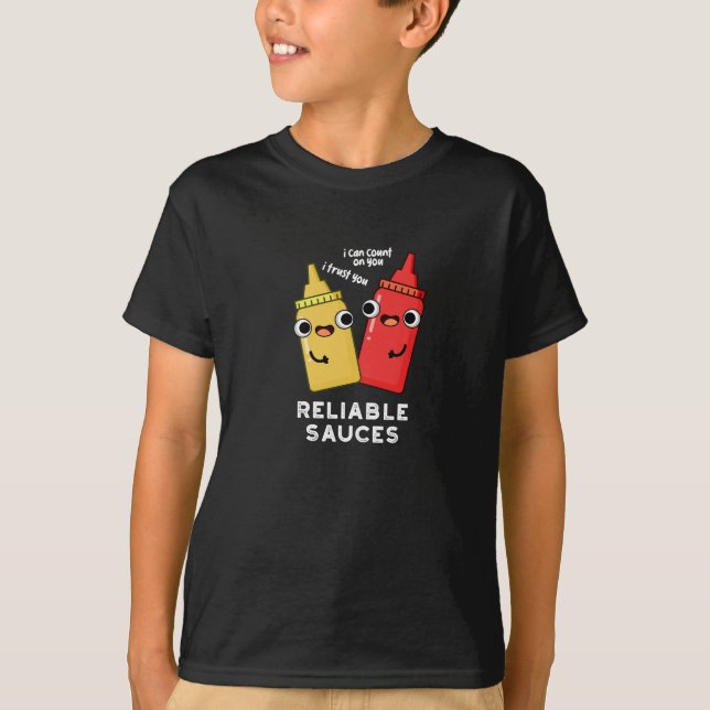 Zuverlässige Sauces Funny Food Puff Dark BG T-Shirt (Vorderseite)