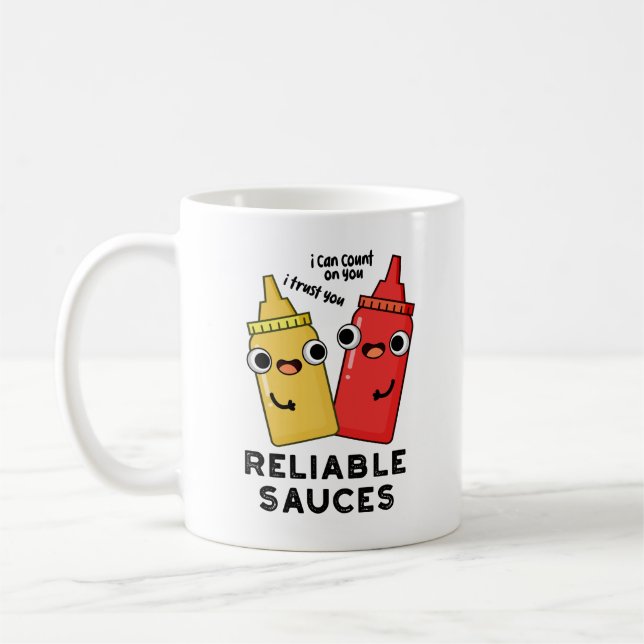 Zuverlässige Sauces Funny Food Puff Kaffeetasse (Links)