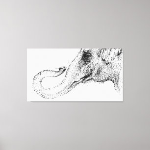 zuverlässiges 100% des Elefanten durch Inkspot Leinwanddruck