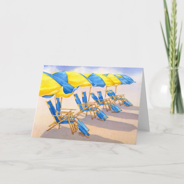 Zuwinken von Beachbrellas Karte (Vorderseite)