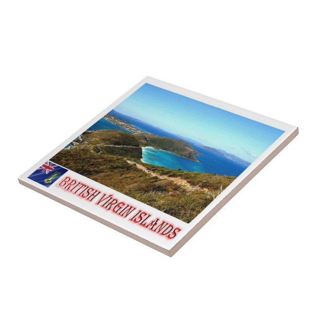 zVG006 BRITISH JUNGFRAU INSELN, Gorda Peak, Fliese (Seite)