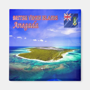 zVG008 ANEGADA, Britische Jungfrau Inseln, Kühlsch Magnet