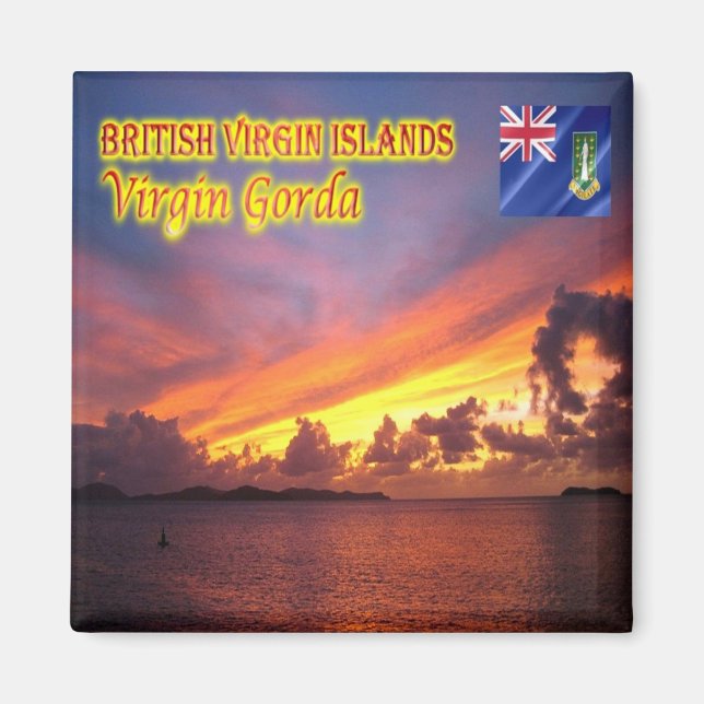 zVG009 JUNGFRAU GORDAN, Britische Jungfrau, Kühlsc Magnet (Vorne)