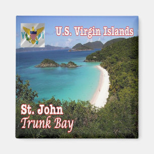ZVI011 ST. JOHN, Trunk Bay, Viegin Islands, Kühlsc Magnet