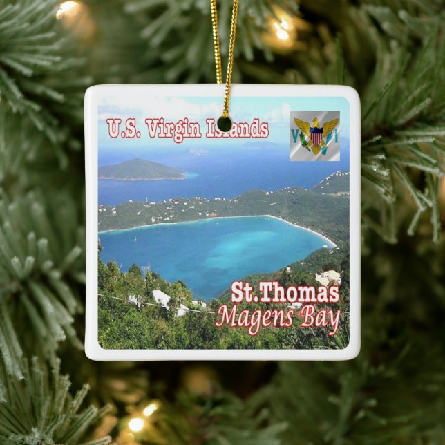 zVI012 SAINT THOMAS, Magens Bay, Jungfrau Islands, Keramikornament (Baum)