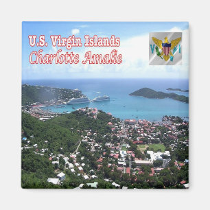 zVI015 CHARLOTTE AMALIE, Jungfrau, Kühlschrank Magnet
