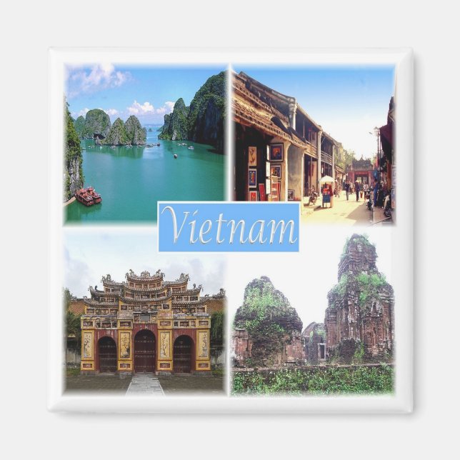 zVN014 VIETNAM, Mosaik, Asien, Kühlschrank Magnet (Vorne)