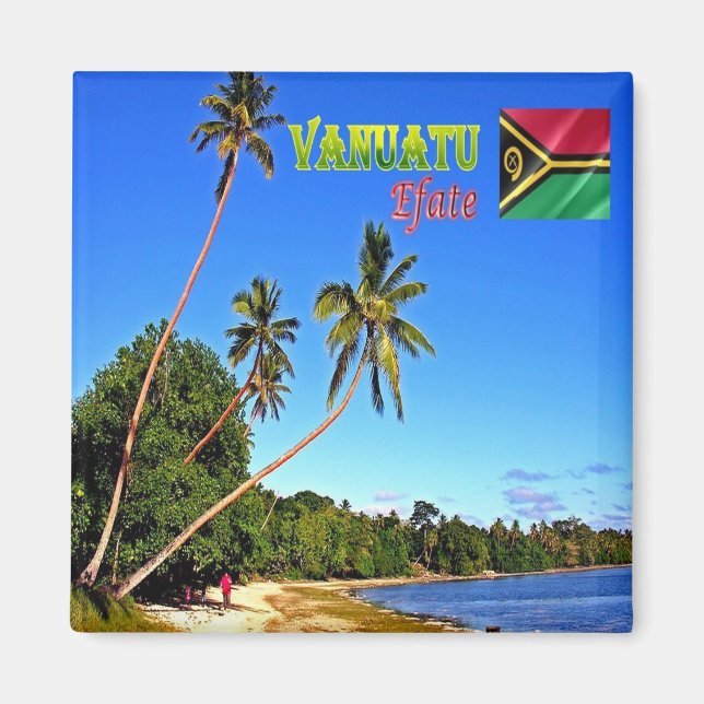 zVU007 EFATE, ERAKOR Beach, Vanuatu, Ozeanien, Küh Magnet (Vorne)