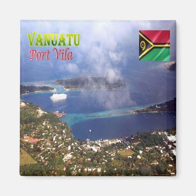 ZVU008 PORT VILA, Vanuatu, Ozeanien, Kühlschrank Magnet (Vorne)