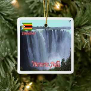 ZW003 VICTORIA FALLS, Simbabwe, Afrika, Keramikornament