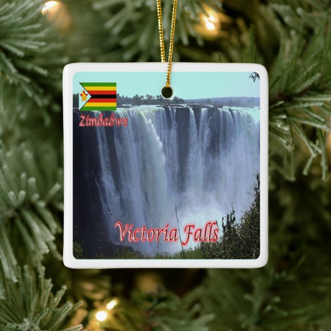 ZW003 VICTORIA FALLS, Simbabwe, Afrika, Keramikornament (Baum)