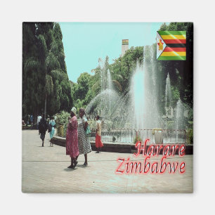 ZW014 HARARE, Simbabwe, Afrika, Kühlschrank Magnet