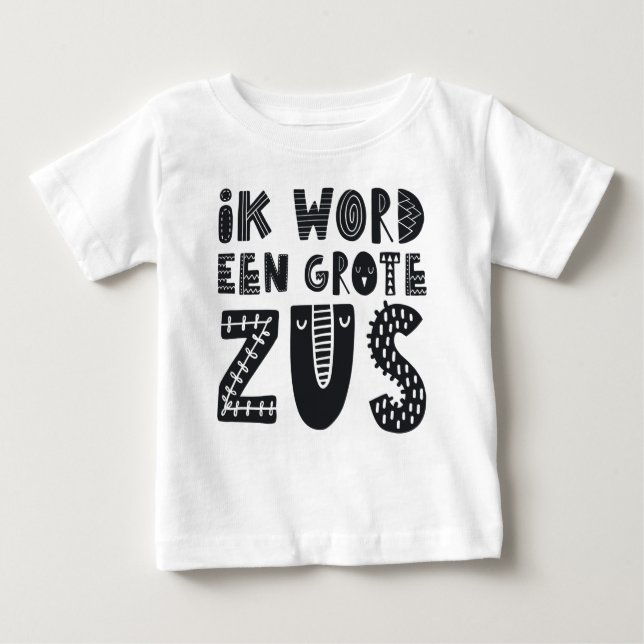 Zwanger: Ik word een grote zus Baby T-shirt (Vorderseite)