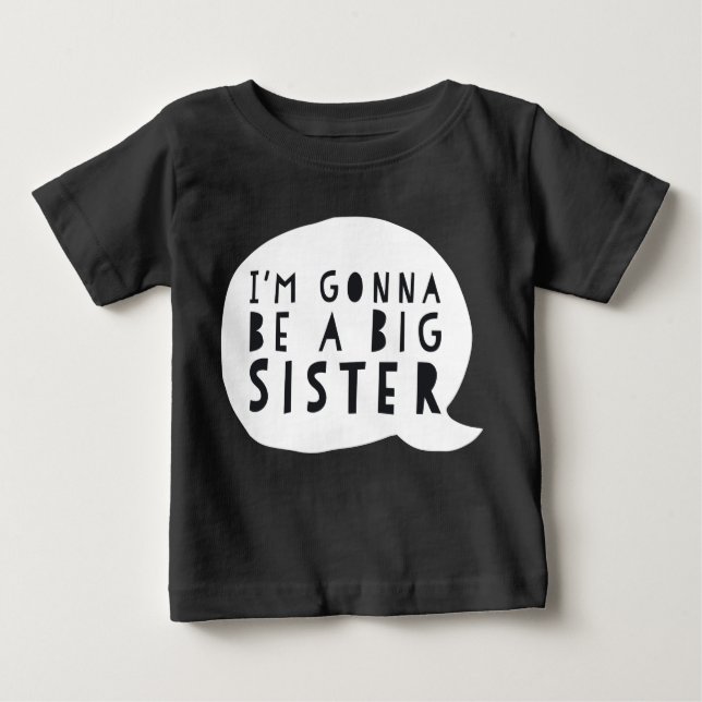 Zwangerschap: I'm gonna be a BIG sister Baby T-shirt (Vorderseite)