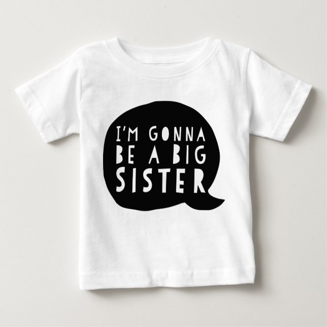 Zwangerschap: I'm gonna be a BIG sister Baby T-shirt (Vorderseite)