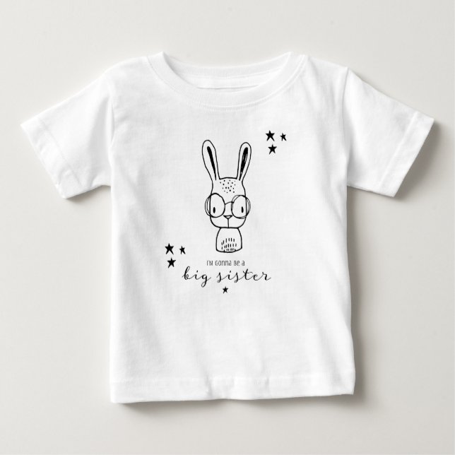 Zwangerschap: I'm gonna be a big sister Baby T-shirt (Vorderseite)