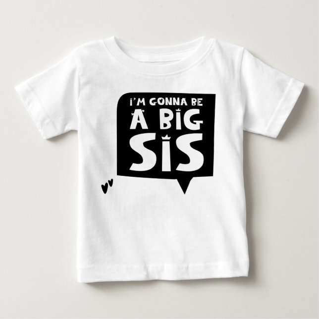 Zwangerschapsaankondiging: I'm gonna be a big sis Baby T-shirt (Vorderseite)