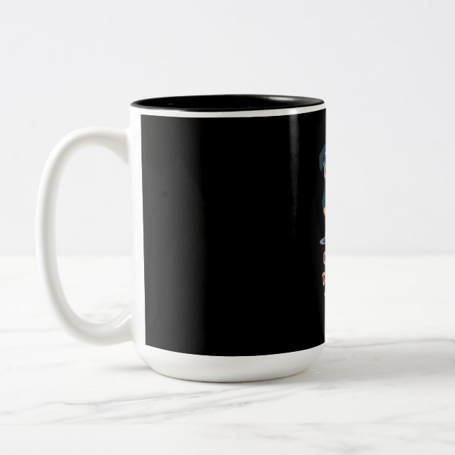 Zwanghafte Dackel Zweifarbige Tasse (Links)