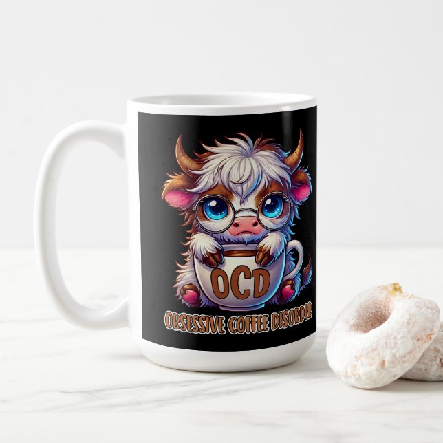 Zwanghafte Kaffeestörung Kaffeetasse (Mit Donut)