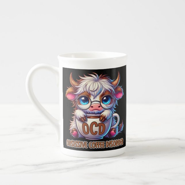 Zwanghafte Kaffeestörung Prozellantasse (Links)