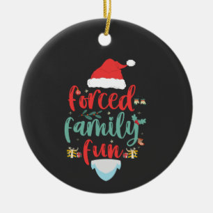 Zwangs Familienspass Funny Christmas Matching Gesc Keramik Ornament