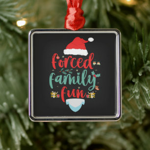 Zwangs Familienspass Funny Christmas Matching Gesc Ornament Aus Metall