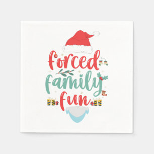 Zwangs Familienspass Funny Christmas Matching Gesc Serviette
