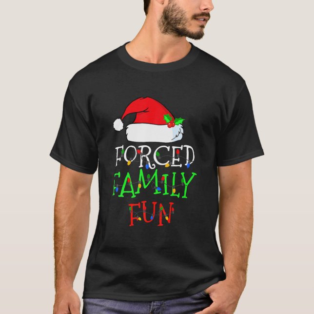 Zwangspass für die Familie Sarcastic Weihnachten P T-Shirt (Vorderseite)